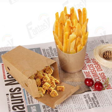 Caja de papas fritas de papas fritas desechables